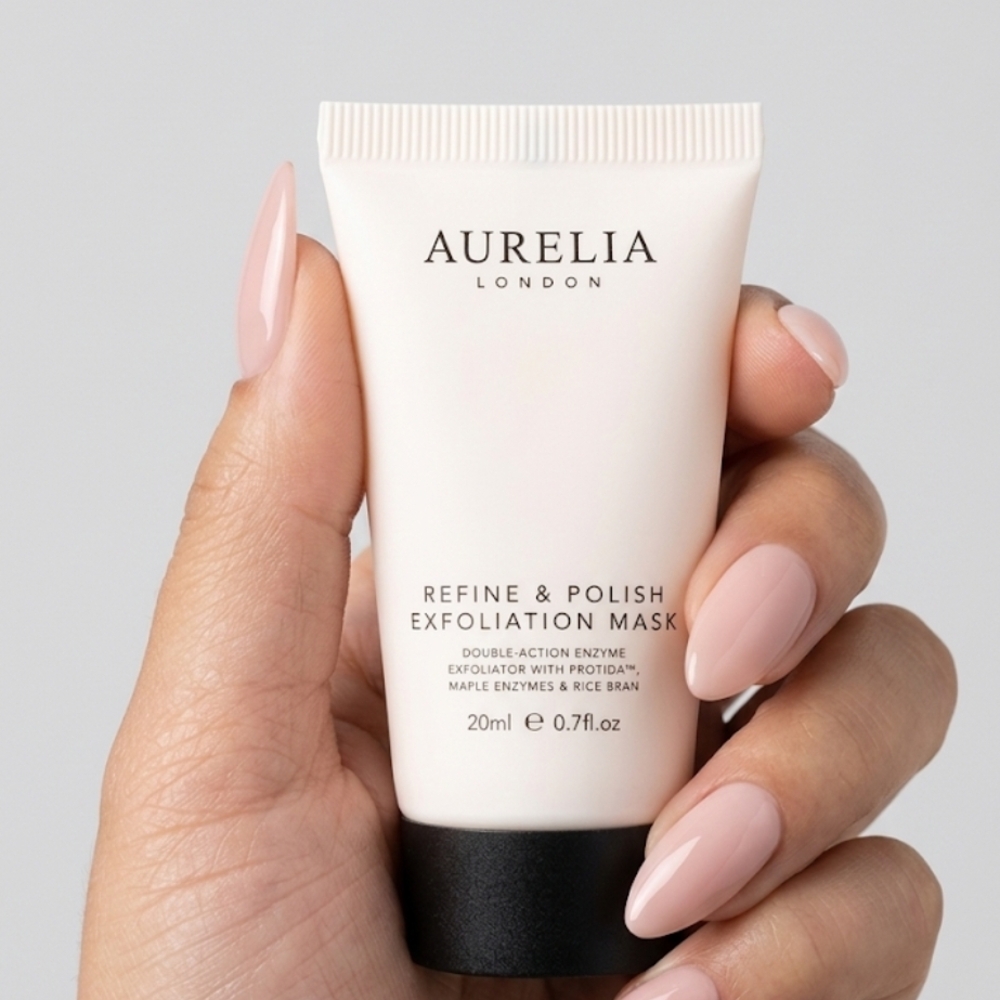 Aurelia London Refine & Polish Exfoliation Mask — Pale Pink Tube
